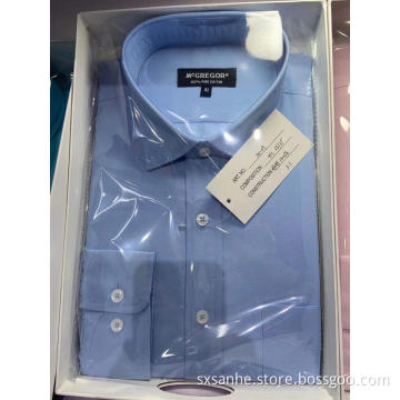 Men's Casual Long Sleeve Cotton Yarn Dyed Shirts